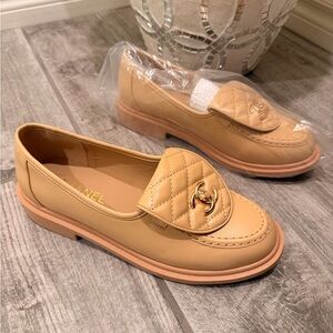 Tan Leather Loafers for Women